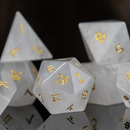 Crystal Quartz Stone Dice Set