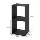Cube Storage Organizer Set of 2 - Black Modular Bookcase