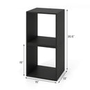 Cube Storage Organizer Set of 2 - Black Modular Bookcase