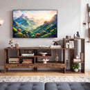 TV Stand for 55 Inch TV with Power Outlets and Storage