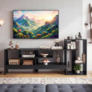 TV Stand for 55 Inch TV with Power Outlets and Storage