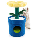 Cute Cat Tree with Flower Padded Perch for Indoor Cats
