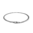3.6mm 14k White Gold Solid Curb Bracelet