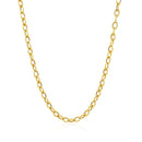 3.5mm 14k Yellow Gold Pendant Chain with Textured Links