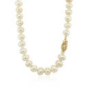 14k Yellow Gold Necklace with White Freshwater Cultured Pearls (6.0mm to 6.5mm)