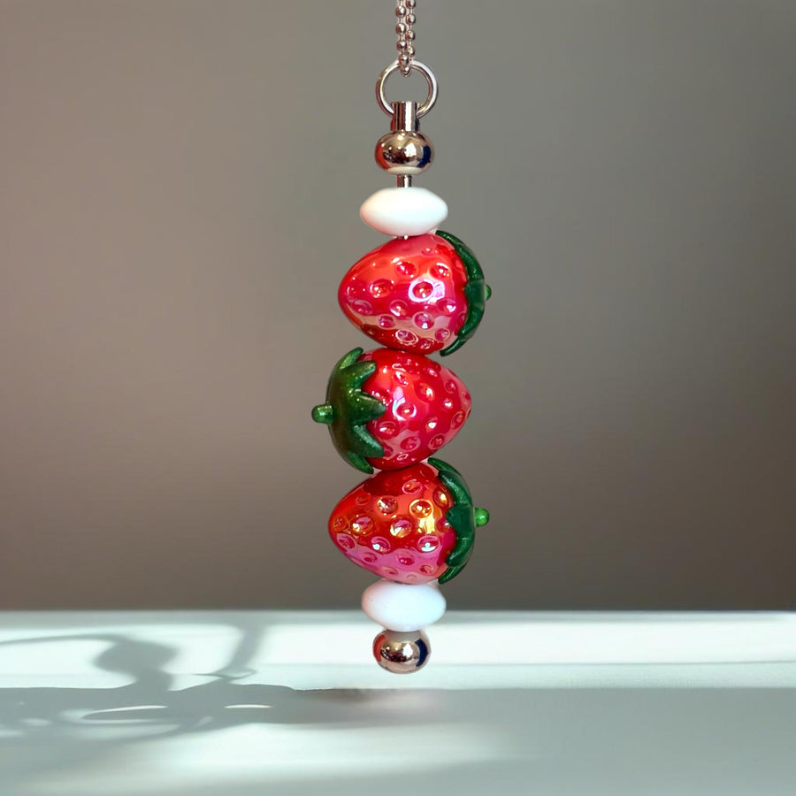Strawberries Bar Charm - Tumbler Handle Charm