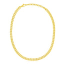 14k Yellow Gold Cuban Chain Choker Necklace