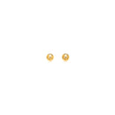 14k Yellow Gold Polished Round Stud Earrings