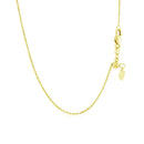 14k Yellow Gold Adjustable Cable Chain 0.9mm