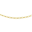 3.2mm 14k Yellow Gold Oval Rolo Bracelet