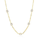 14k Yellow Gold CZ By the Yard Long Links