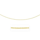 2.5mm 14k Yellow Gold Pendant Chain with Textured Links