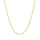 14k Yellow Gold Diamond Cut Cable Link Chain 1.4mm