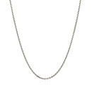 14k White Gold Diamond Cut Cable Link Chain 1.4mm
