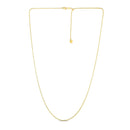 14k Yellow Gold Adjustable Popcorn Chain 1.3mm