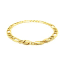 6.5mm 14k Yellow Gold Lite Figaro Bracelet