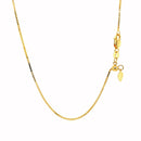 14k Yellow Gold Adjustable Box Chain 0.85mm
