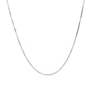 14k White Gold Adjustable Box Chain 0.6mm