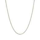 14k White Gold Diamond Cut Cable Link Chain 1.5mm