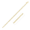 14k Yellow Gold High Polish Hexagon Link Bracelet (5.0mm)