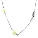 14k White Gold Necklace with White Pearls