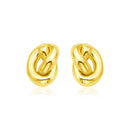14k Yellow Gold Polished Knot Earrings