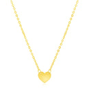 14k Yellow Gold Polished Mini Heart Necklace