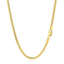 2.6mm 14k Yellow Gold Classic Solid Miami Cuban Chain