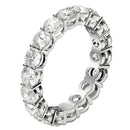 Round Cut Lab Grown Diamond Eternity Ring in 14k White Gold (2 cttw FG/VS2)