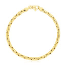 14k Yellow Gold High Polish Compressed Cable Link Bracelet