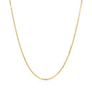 18k Yellow Gold Diamond Cut Cable Link Chain (1.10 mm)