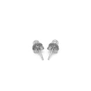 14k White Gold Spherical Stud Earrings (3.0 mm)
