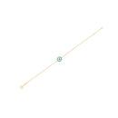 14k Yellow Gold Blue Evil Eye Bracelet (1.00 mm)
