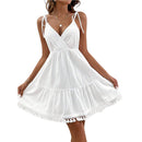 European and American spring new sexy V-neck sleeveless dress