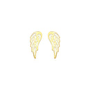 14k Yellow Gold Polished Wing Post Earrings