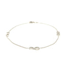 Sterling Silver Anklet with Infinity Symbols