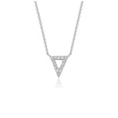 Diamond Inverted Triangle Pendant in 14k White Gold