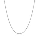 18k White Gold Diamond Cut Cable Link Chain (1.10 mm)