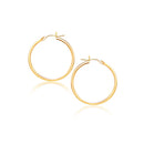 10k Yellow Gold Polished Hoop Earrings (40 mm)