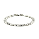 14K White Gold Cuban Link Bracelet