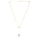 14k Yellow Gold Tesoro Pearl Lariat Necklace