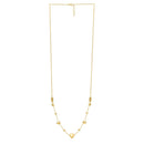 14k Yellow Gold Puff Heart Adjustable Necklace