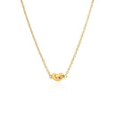 14k Yellow Gold Chain Necklace with Polished Knot