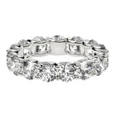 Round Cut Lab Grown Diamond Eternity Ring in 14k White Gold (5 cttw FG/VS2)