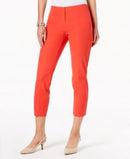 Alfani Womens Hollywood Casual Cropped Pants Red, Size 8