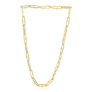 14k Yellow Gold High Polish Elongated Paperclip Jax Link Necklace