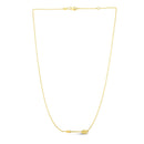 14k Yellow Gold Chain Necklace with Horizontal Arrow Pendant