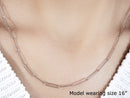 14k White Gold Wire Paperclip Chain (2.7mm)