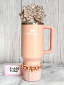Peachy Pink Tumbler Bracelet Stack -fits 30-40oz
