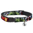 MARVEL AVENGERS Cat Collar Breakaway - Marvel Avengers Superheroes CLOSE-UP